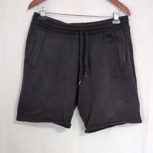 Puma Black Cotton Sweat Shorts Size Large
